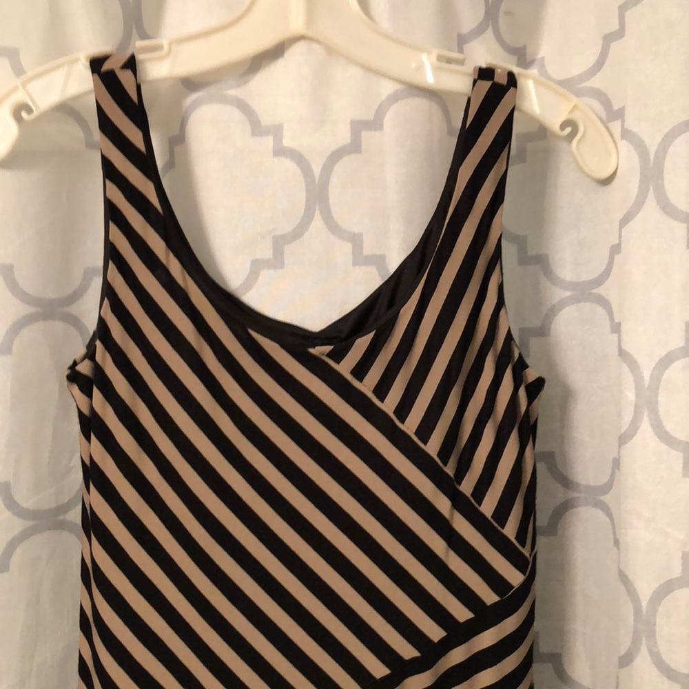 AB Studio Black and Tan maxi dress